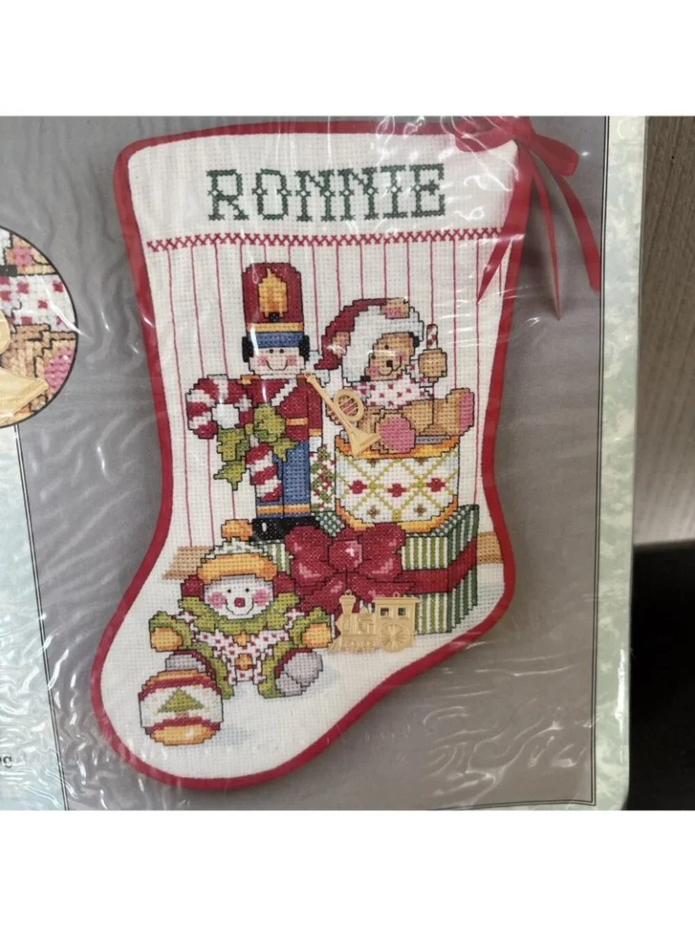 Christmas Stocking Kit Cross Stitch Holiday Pal Personalize 24k Charm Needleform